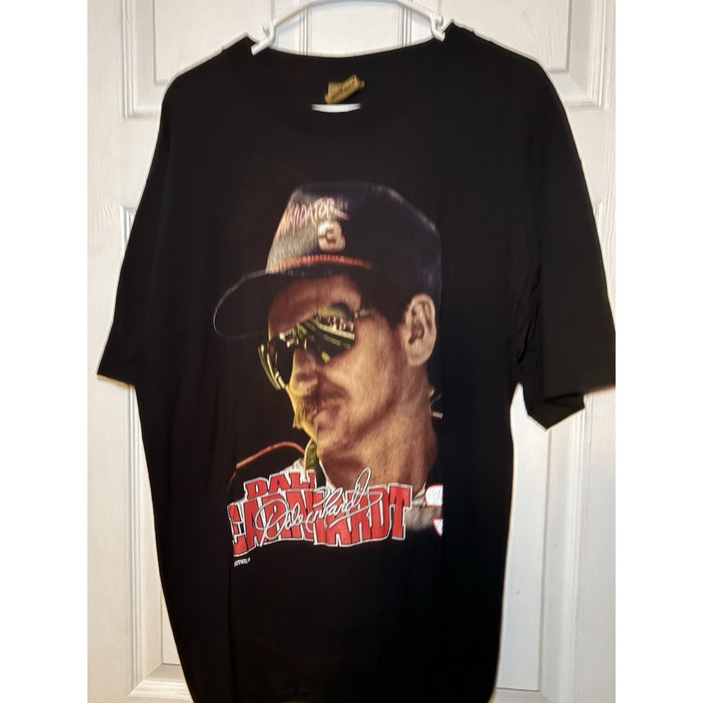 Vintage 90s Dale Earnhardt Big Face NASCAR Graphic Tee Shirt 1 XL